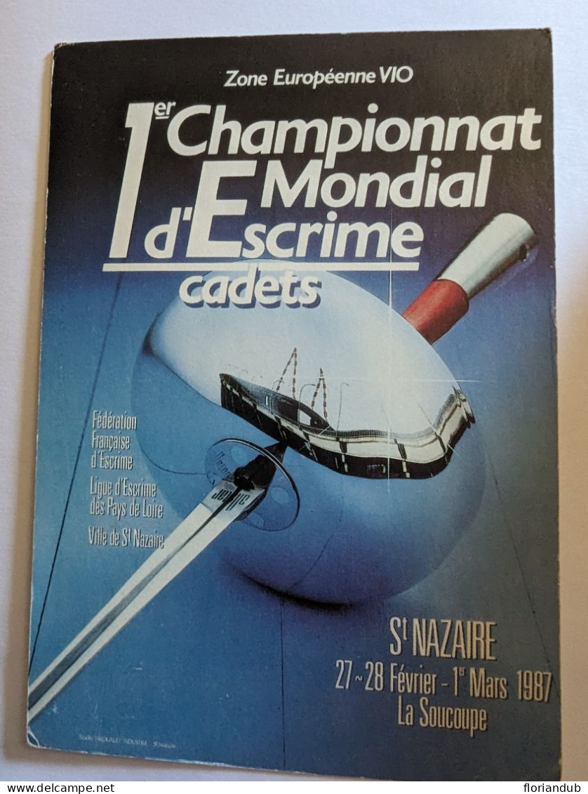 CP -  Championnat Mondial D'escrime Cadet St Nazaire 1987 - Fechten