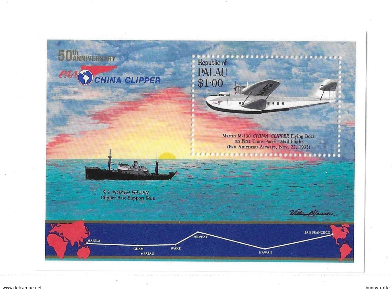 Palau 1985 Airplanes Aviation Airplane S/S MNH - Palau