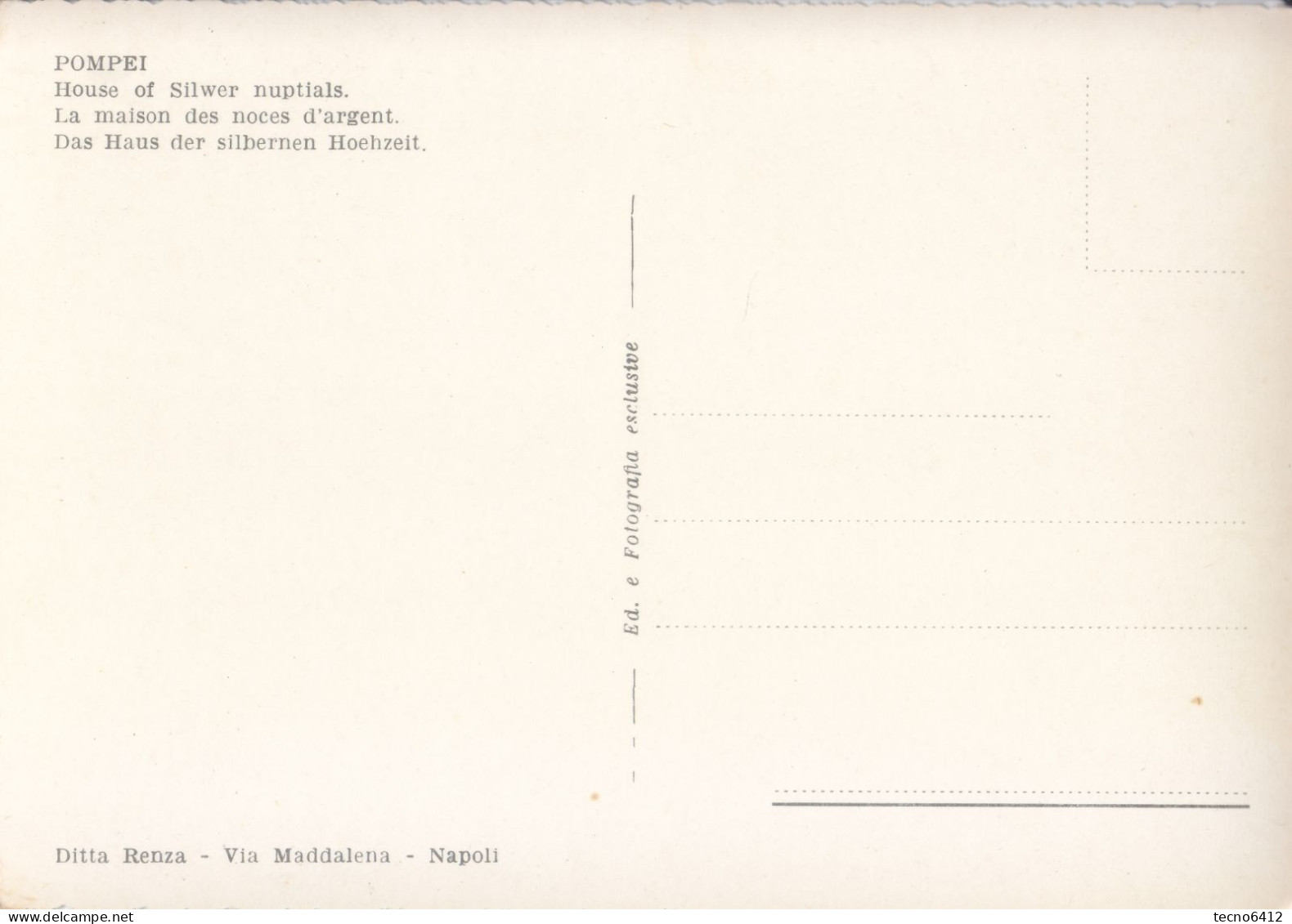 Pompei(napoli) - Casa Delle Nozze D'argento - Non Viaggiata - Pompei