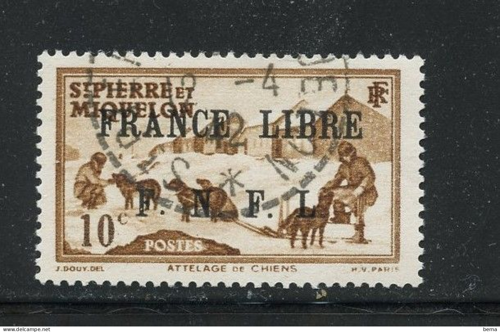 SAINT PIERRE ET MIQUELON 250  FRANCE LIBRE  OBLITERE USED - Usati