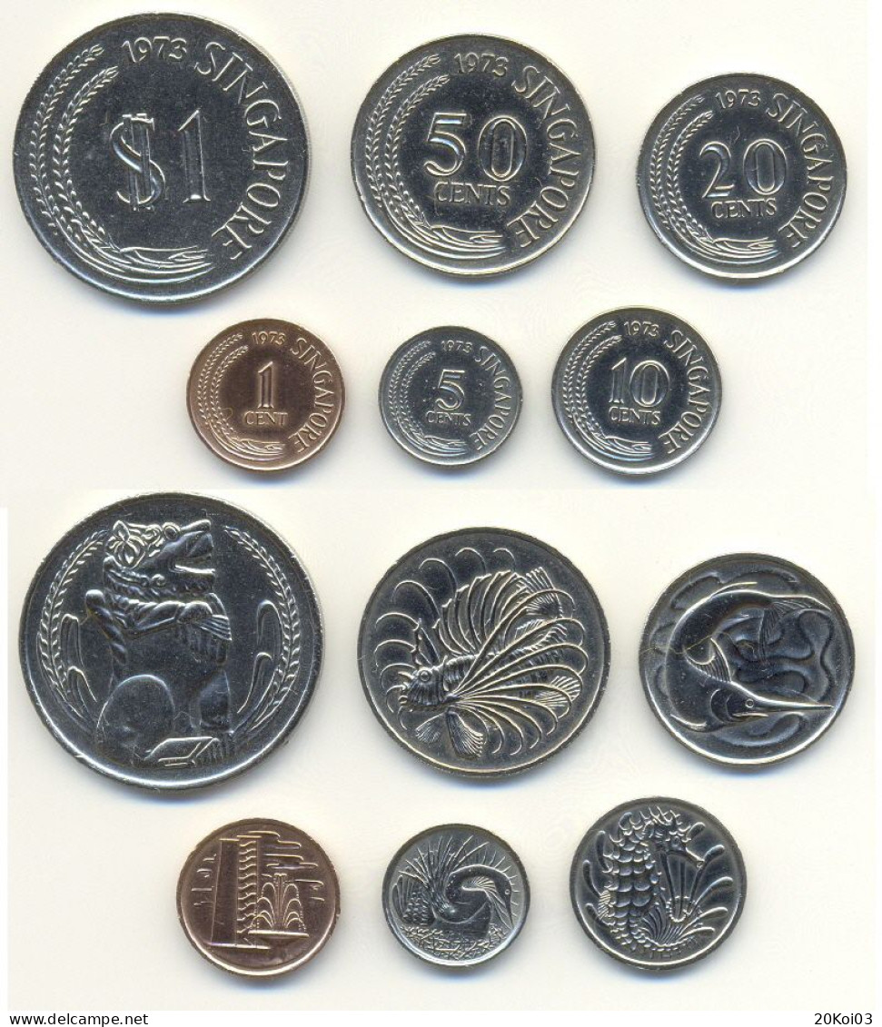 Singapore Set Coins 1973 Circulated Coin_Good TB Circulé - Singapur