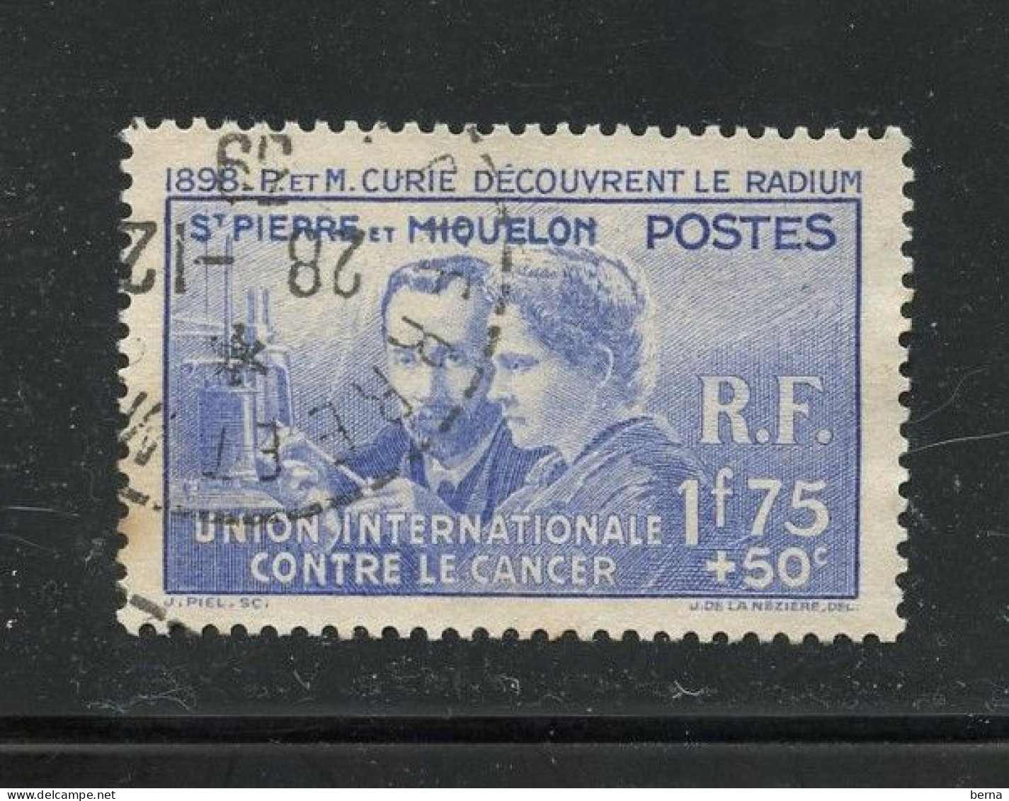 SAINT PIERRE ET MIQUELON 166 CURIE OBL USED - Unused Stamps