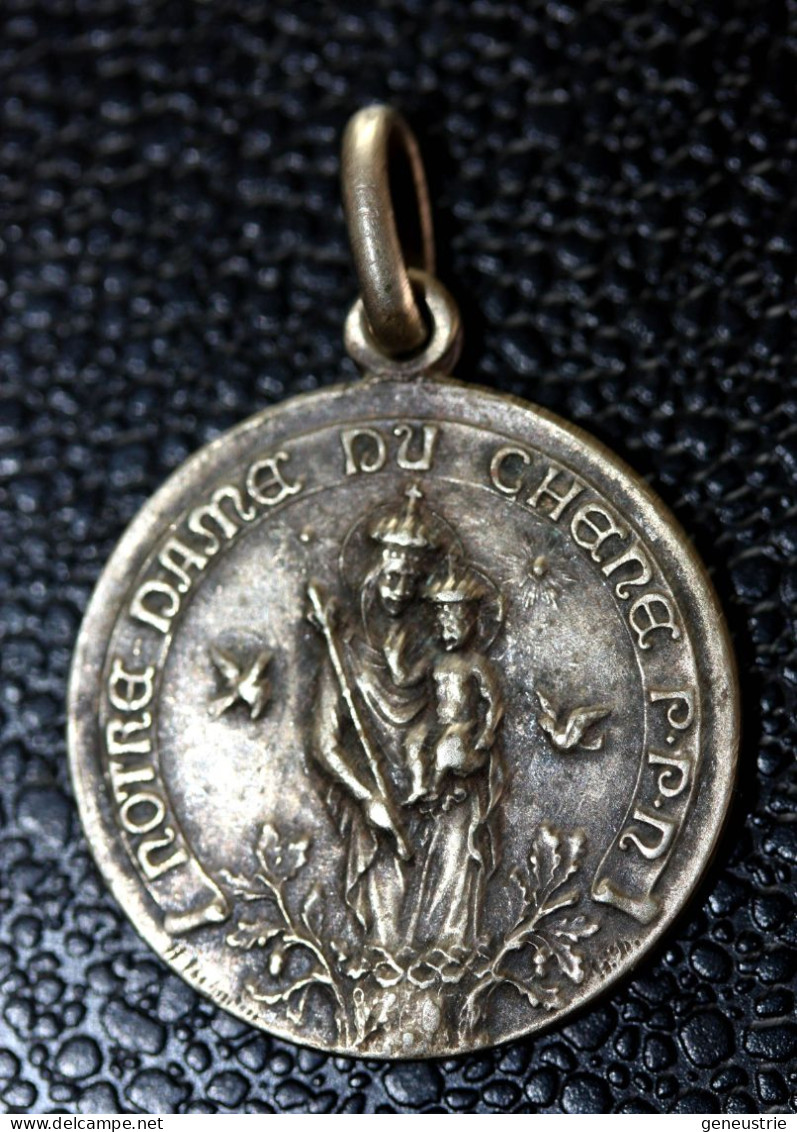 Pendentif Médaille Religieuse Début XXe "Notre-Dame Du Chêne (Vion - Sarthe" Religious Medal - Religion & Esotérisme