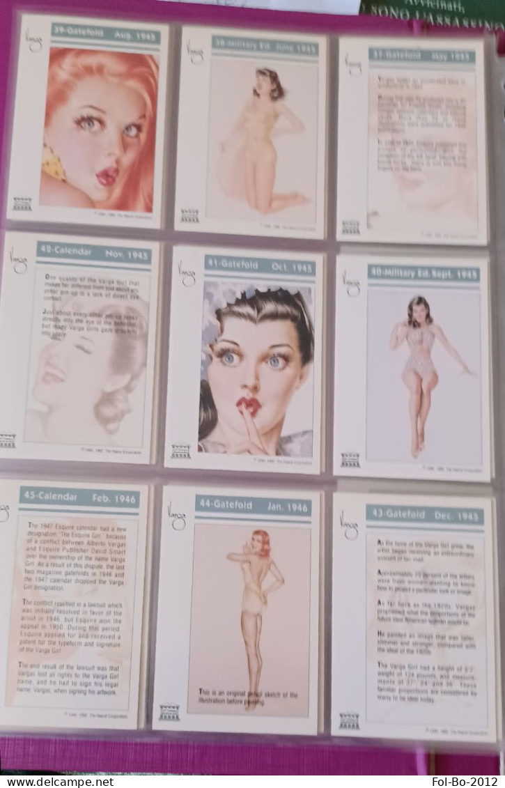 Pinup serie completa di 50 card carte.del 1992