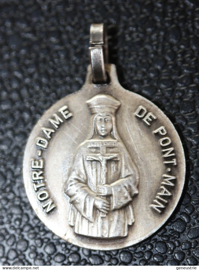 Pendentif Médaille Religieuse Milieu XXe "Notre-Dame De Pontmain - Mayenne" Religious Medal - Religion & Esotérisme