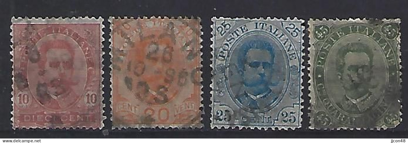 Italy 1893  Umberto I (o) Mi.67-70 - Usati
