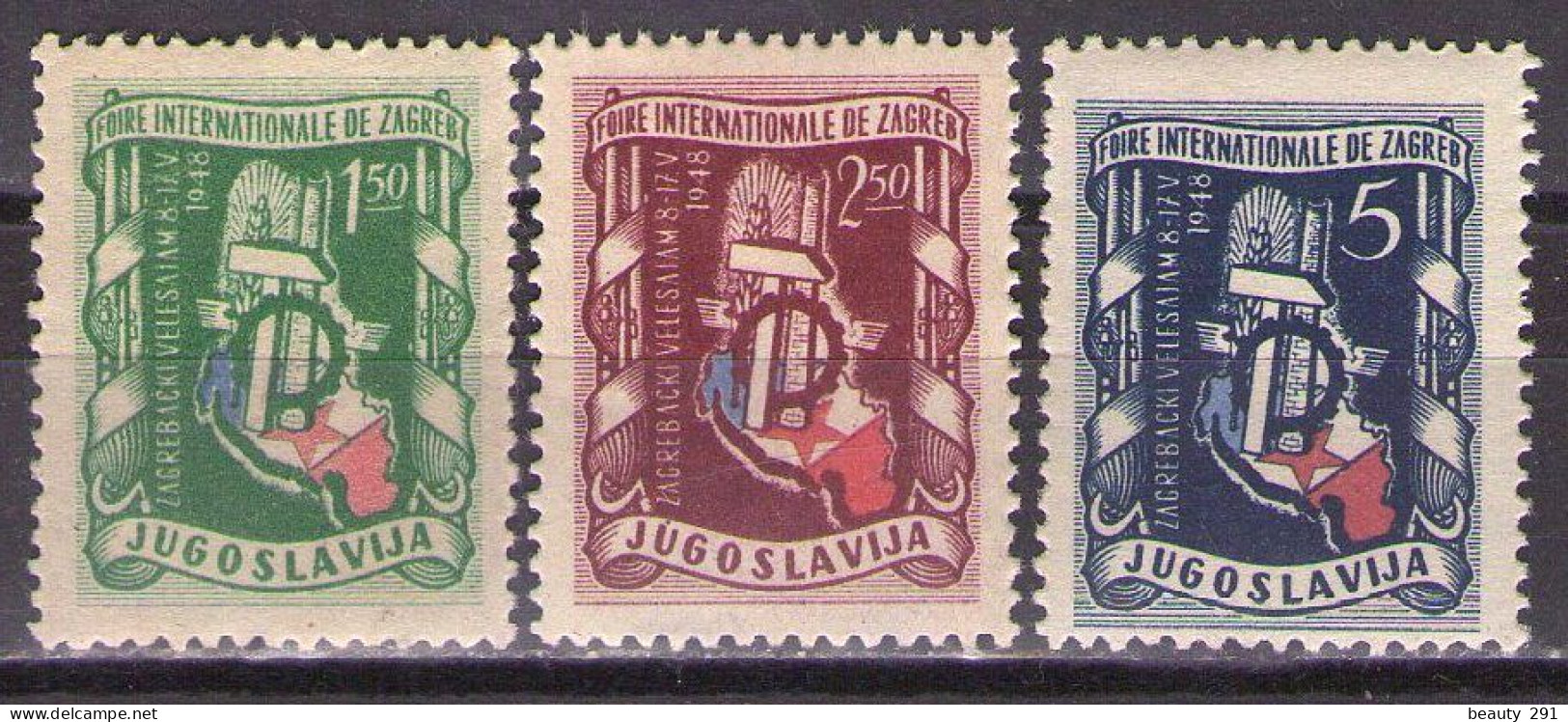 Yugoslavia 1948 Zagreb Fair, Mi 539-541 - MNH**VF - Unused Stamps