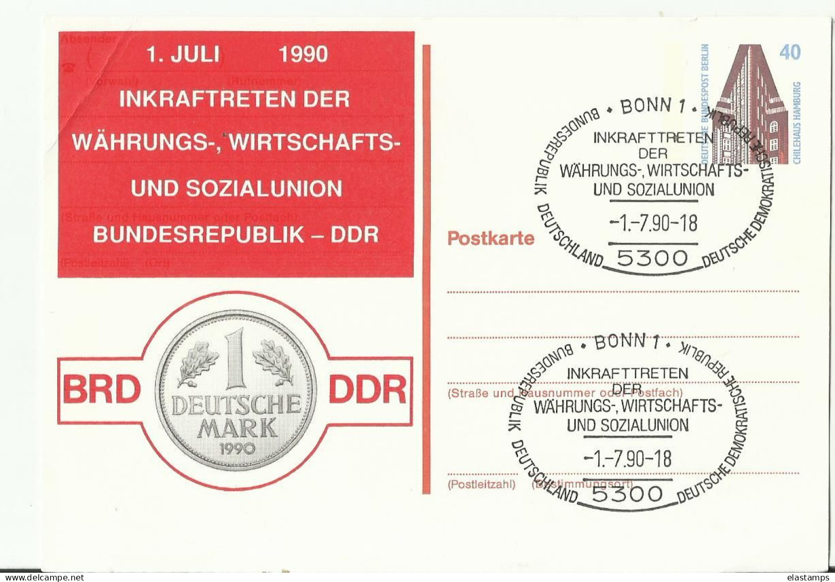 BDR GS EMA BONN1990 - Macchine Per Obliterare (EMA)