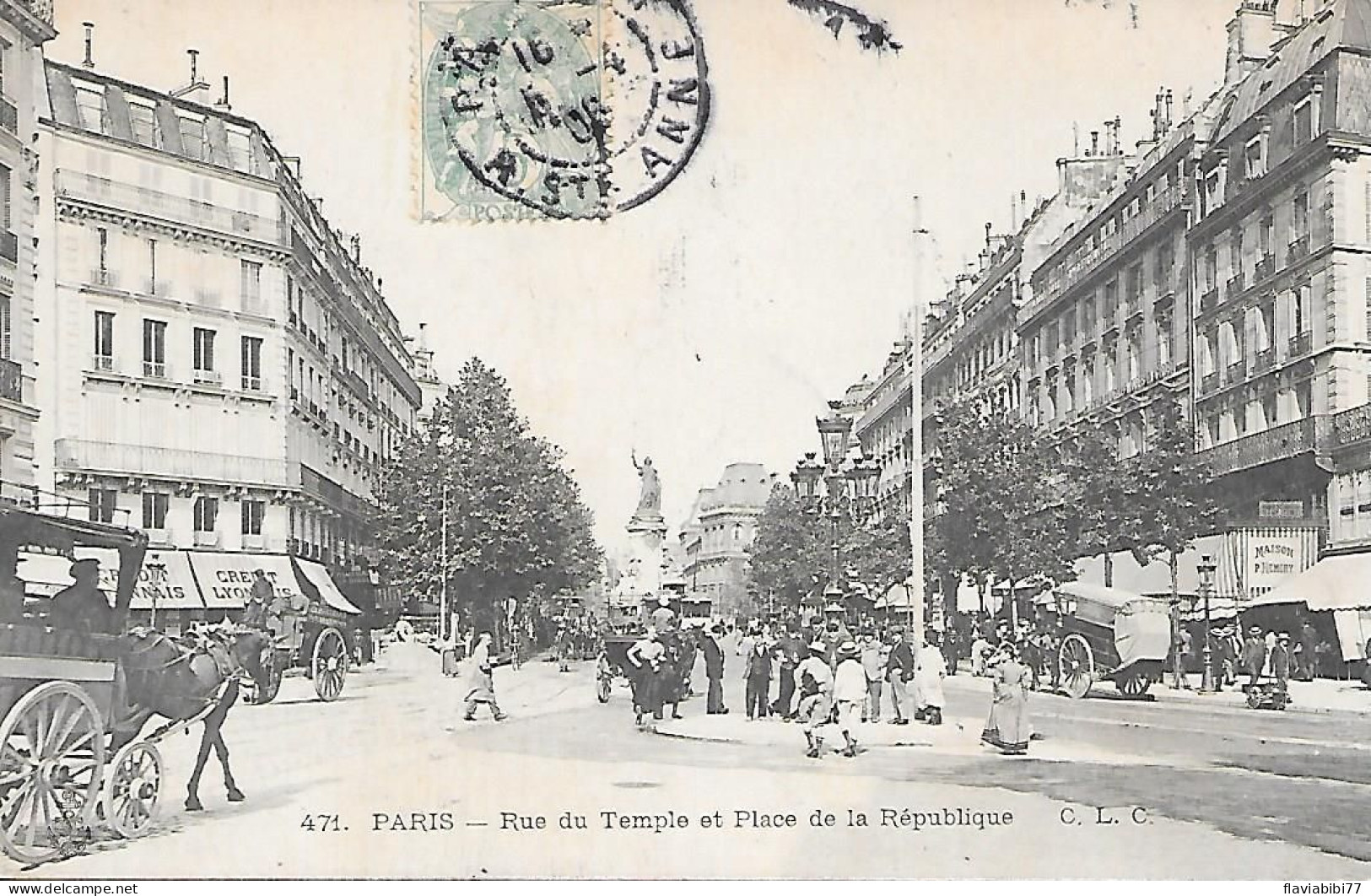 PARIS 3eme   - ( 75 ) -  Rue Du Temple - París La Noche