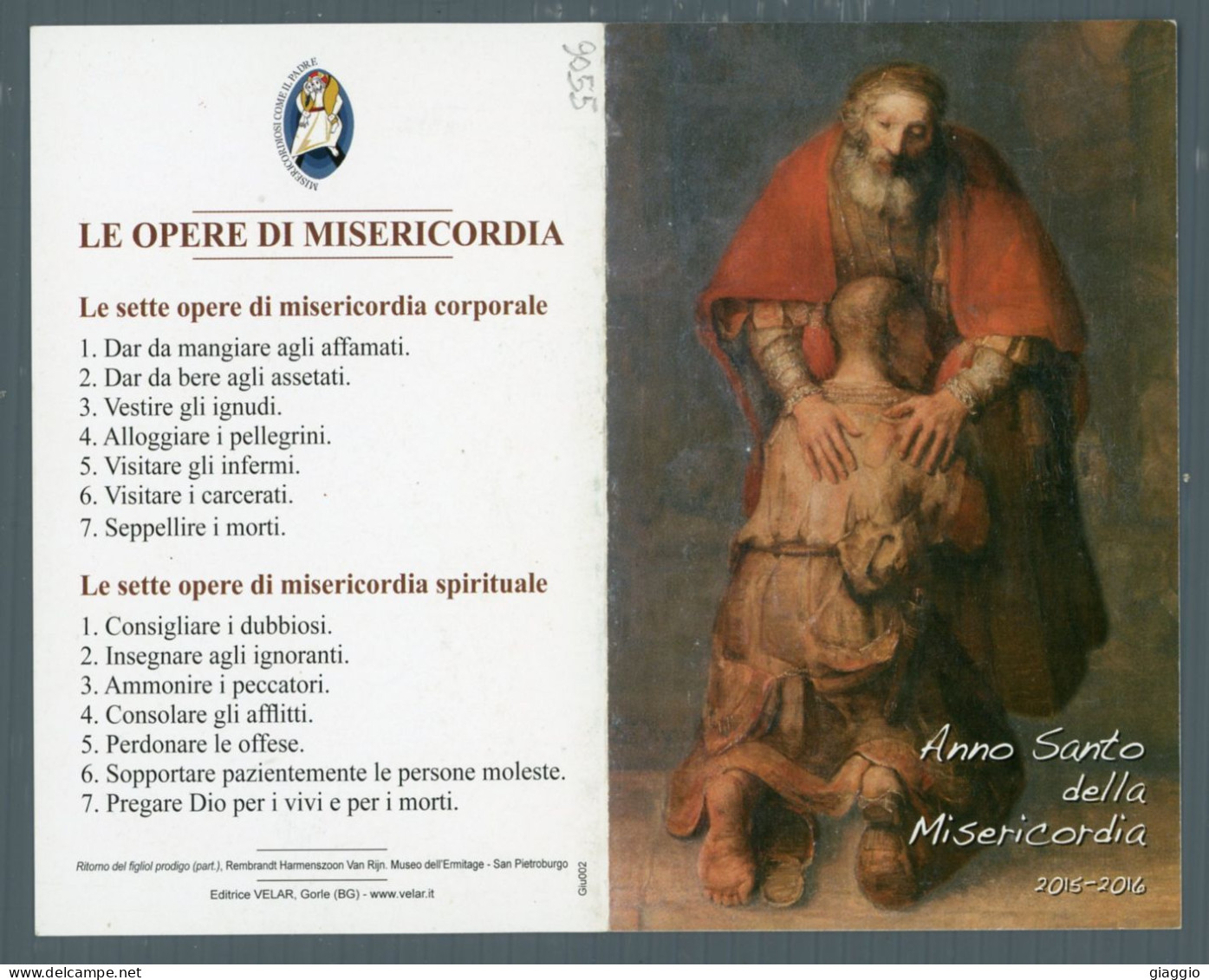 °°° Santino N. 9055 - Anno Santo Della Misericordia °°° - Religion & Esotérisme