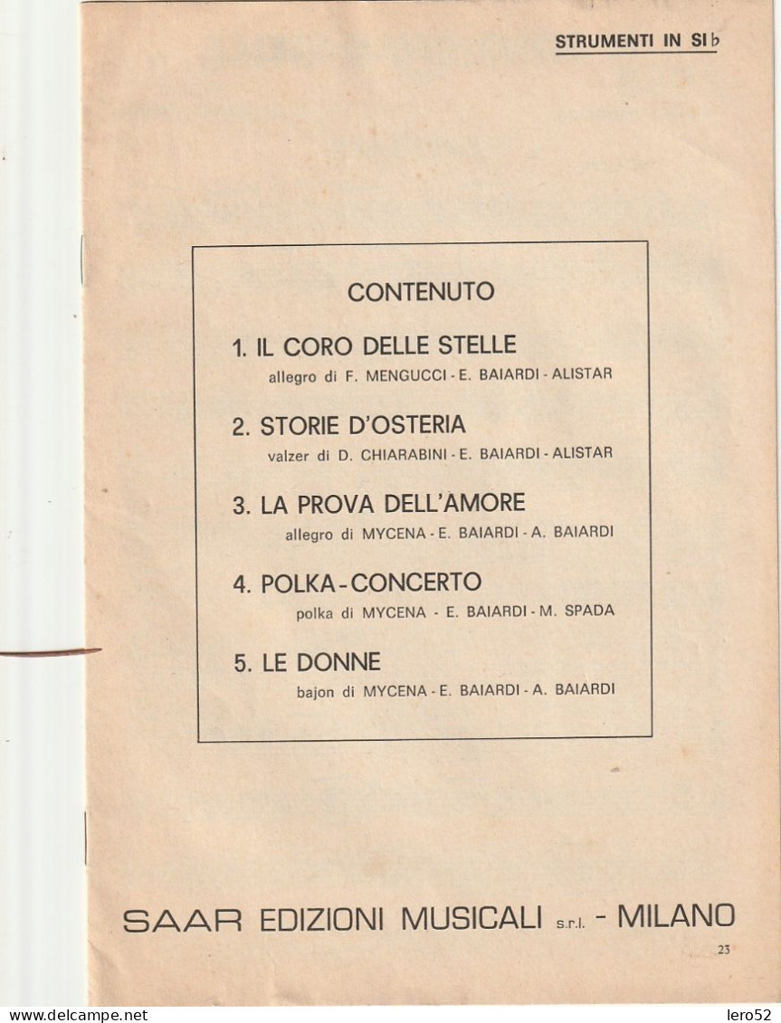 SPARTITO SAAR EDIZIONI MUSICALI ANNO 198 - Noten & Partituren