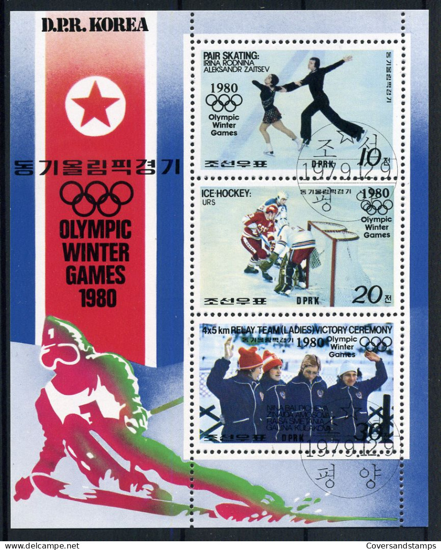 DPR Korea - Block Olympic Winter Games 1980 - Gest/obl/used - Corea Del Norte