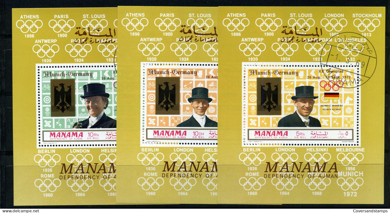 Manama - Munich-Germany - Reiner Klimke - Gest/obl/used - Ete 1972: Munich