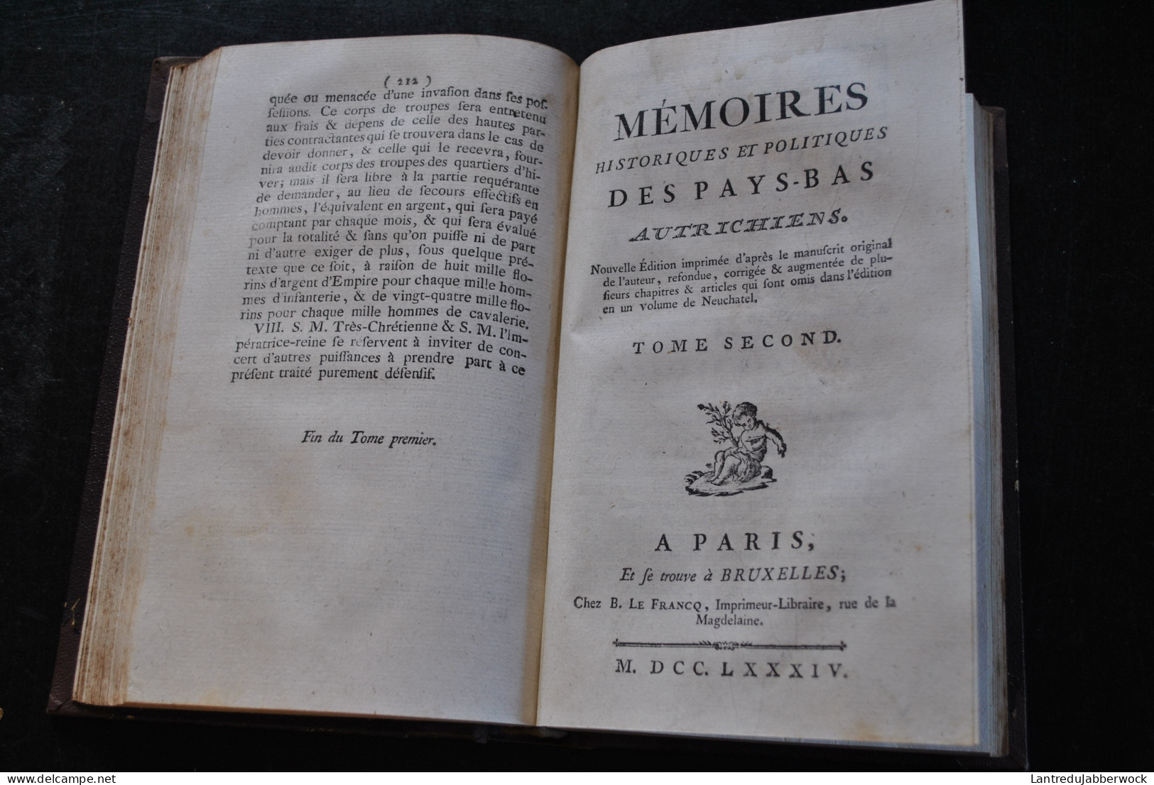 De NENY Mémoires Historiques Et Politiques Des Pays-Bas Autrichiens LE FRANCQ 1784 Complet 1 & 2 Ed. Revue & Augmentée - 1701-1800