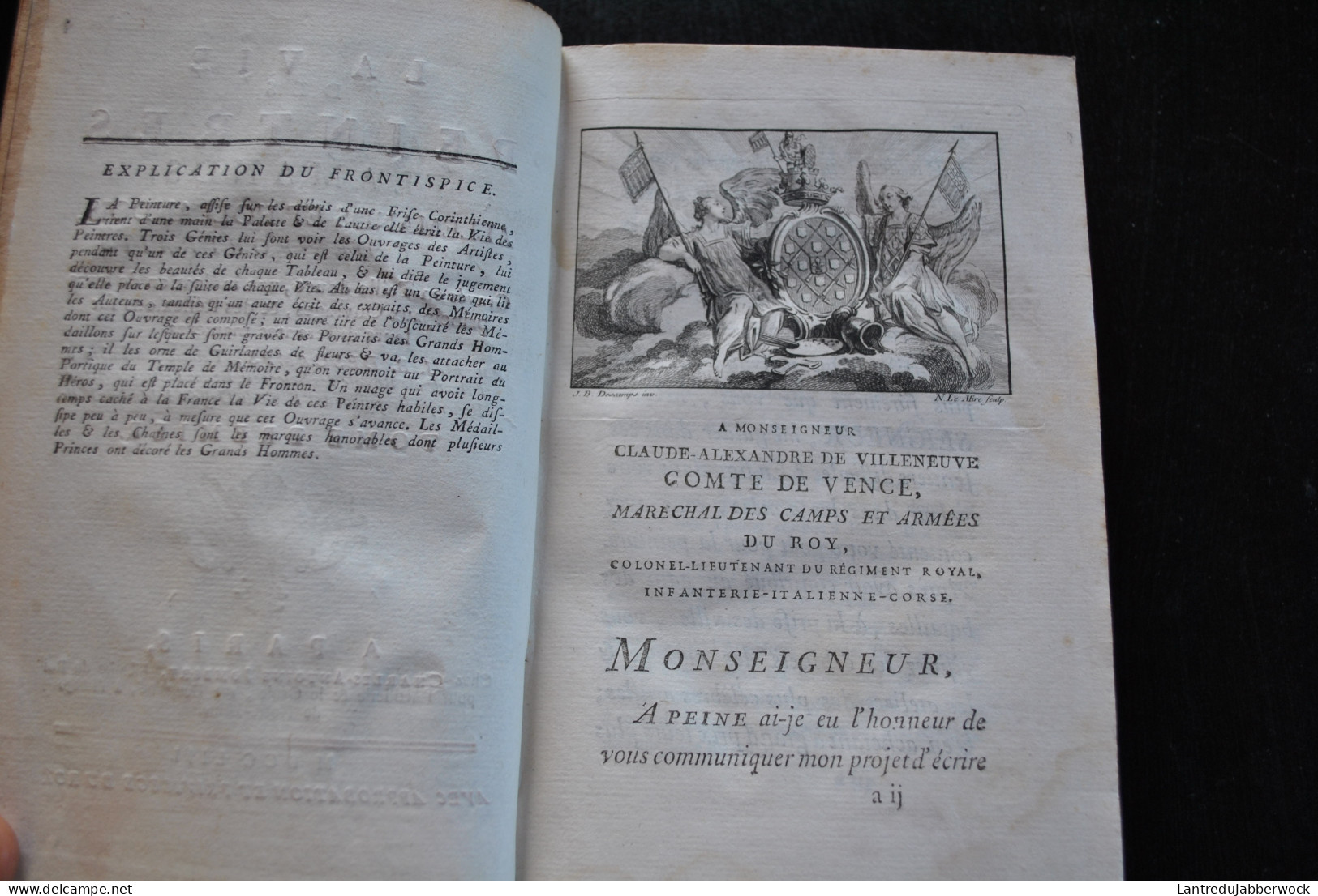 DESCAMPS Vie des Peintres Flamands Allemands et Hollandais + Voyage de la Flandre et du Brabant Complet 5 vol 1753- 1769