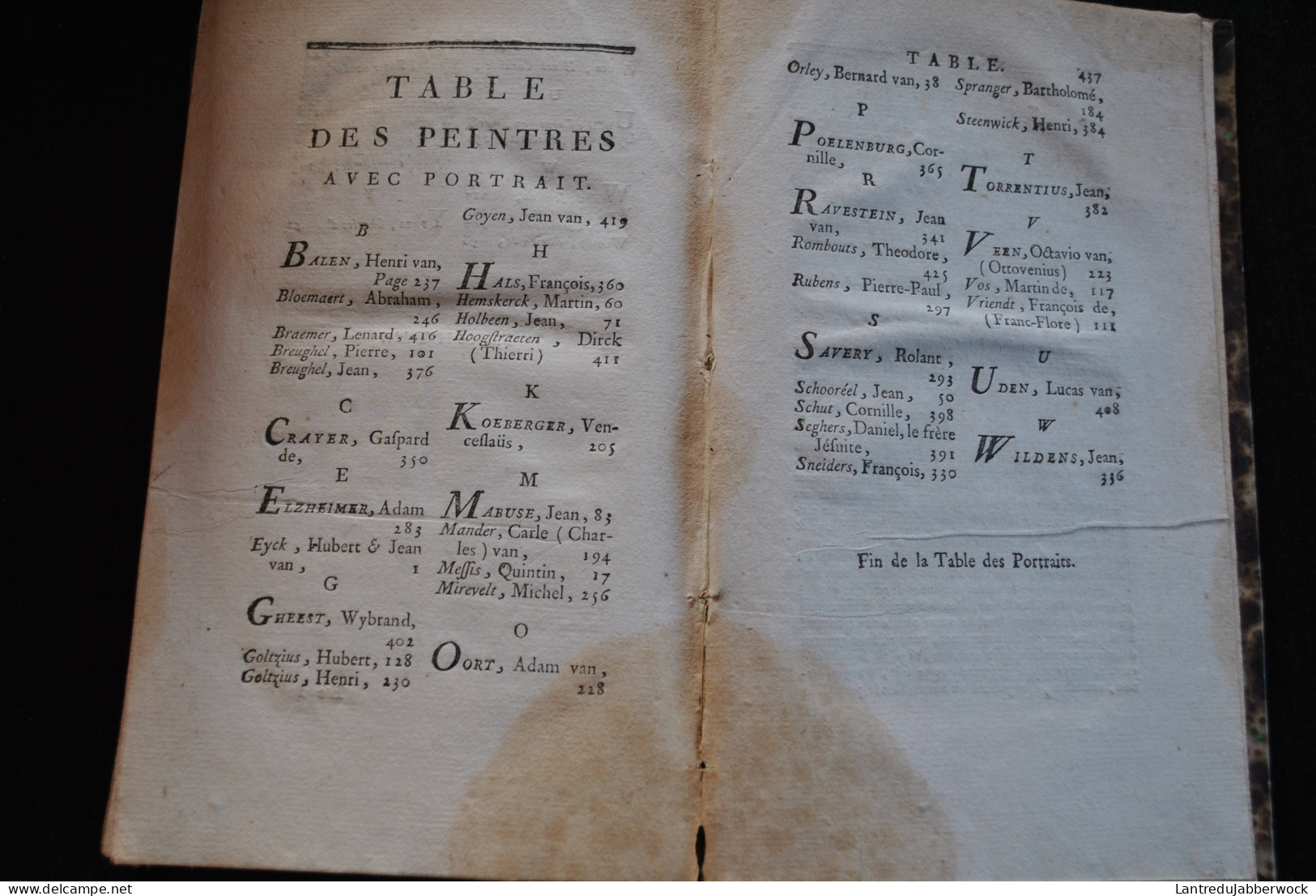 DESCAMPS Vie des Peintres Flamands Allemands et Hollandais + Voyage de la Flandre et du Brabant Complet 5 vol 1753- 1769