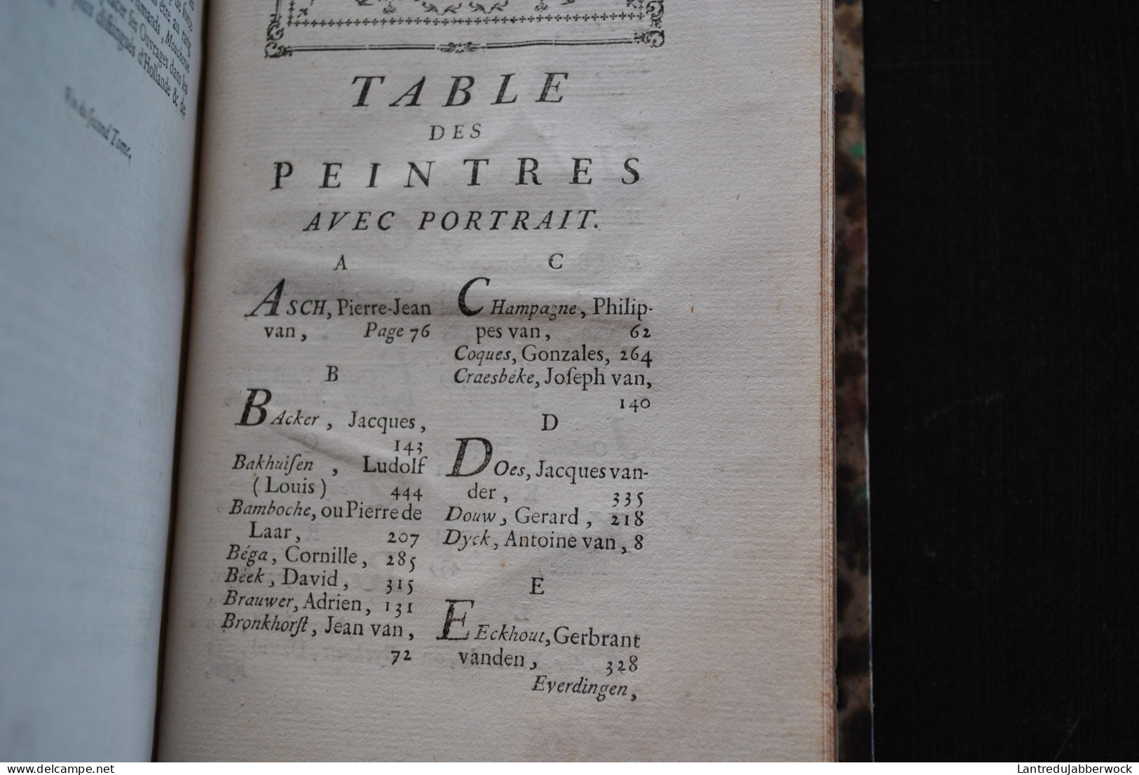 DESCAMPS Vie des Peintres Flamands Allemands et Hollandais + Voyage de la Flandre et du Brabant Complet 5 vol 1753- 1769