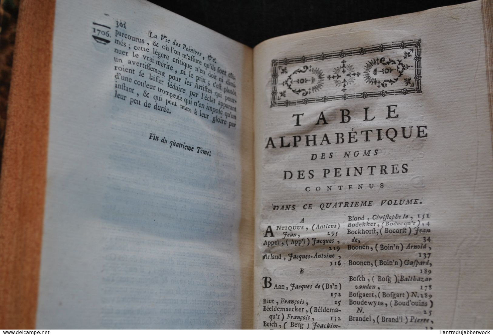 DESCAMPS Vie des Peintres Flamands Allemands et Hollandais + Voyage de la Flandre et du Brabant Complet 5 vol 1753- 1769