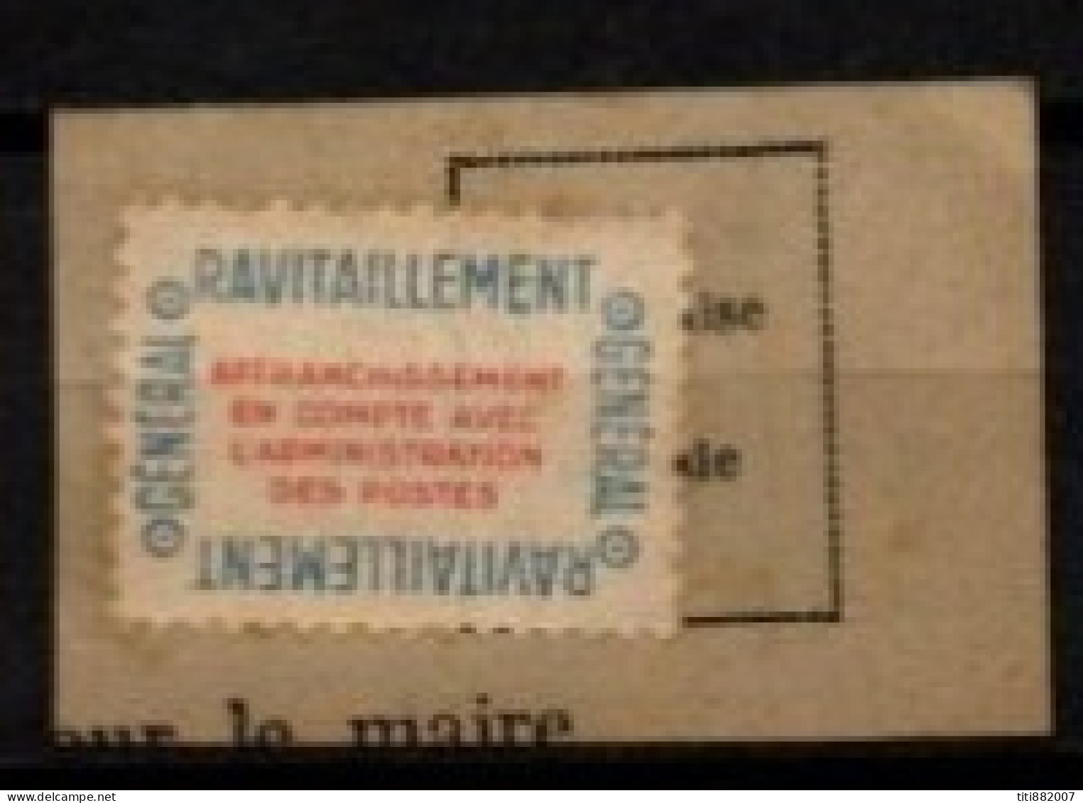 FRANCE    -   Service  -  1946 .  Y&T N° 15A Oblitéré .   Ravitaillement Général - Used