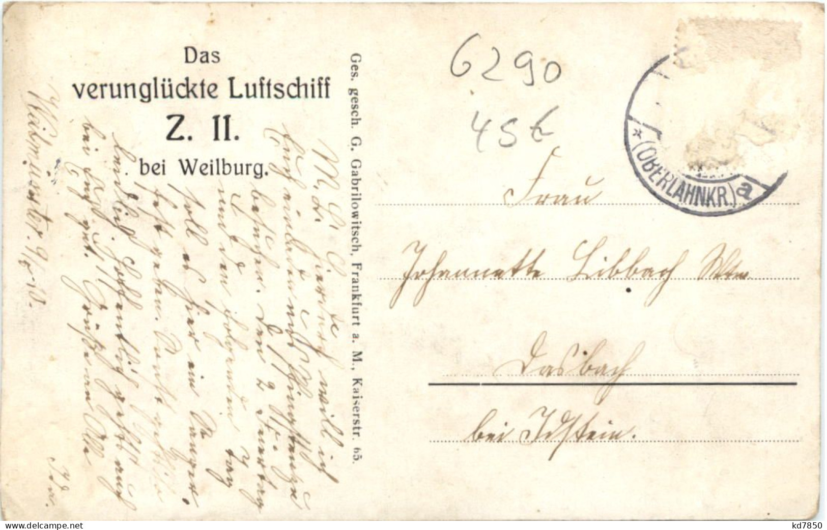 Weilburg - Das Verunglückte Luftschiff Zeppelin - Weilburg