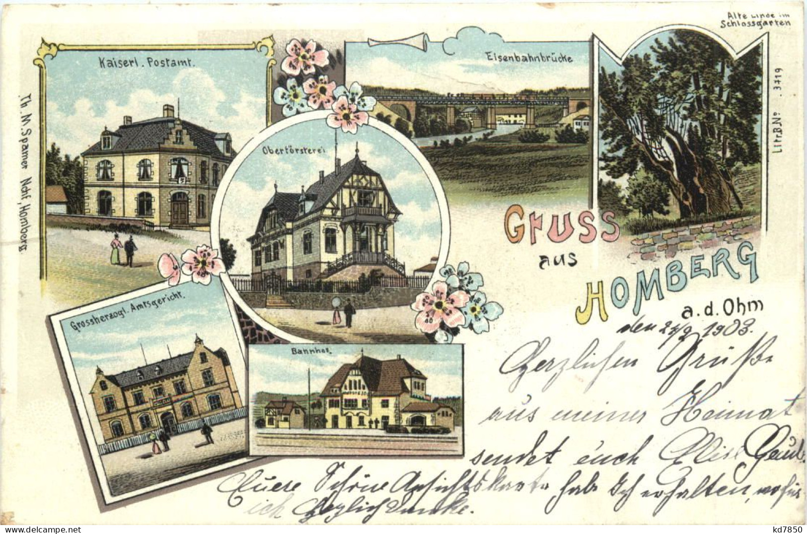 Gruss Aus Homberg Ohm - Litho - Homberg