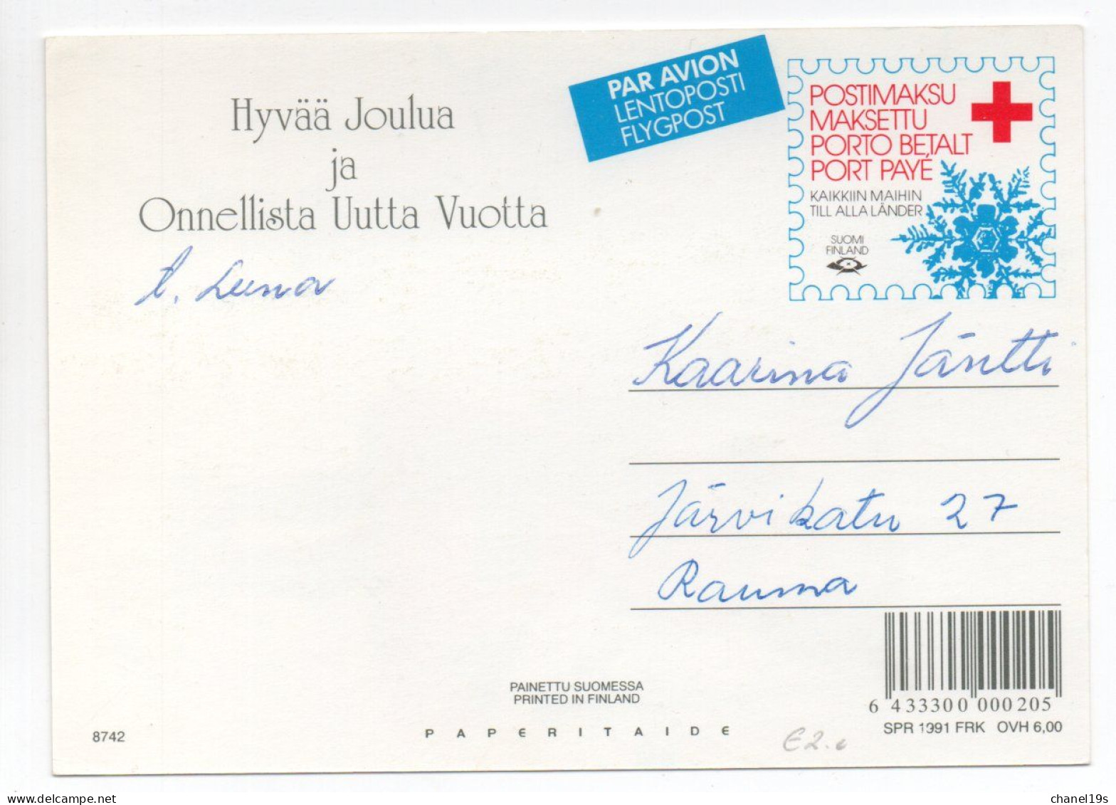 Postal Stationery RED CROSS - FINLAND - GIRL - BIRD FEEDING - USED - Artist ALAN R. PICK - Postal Stationery