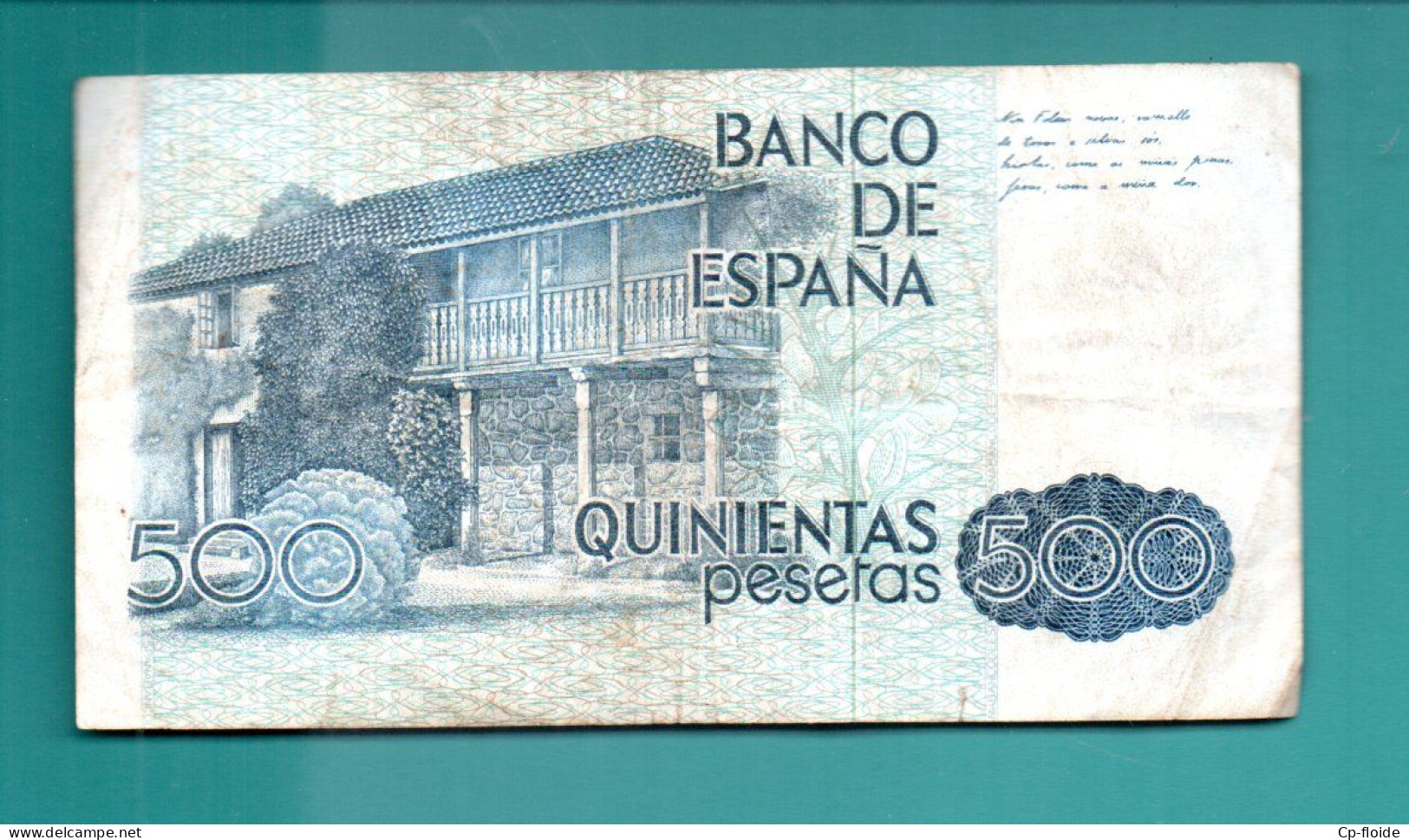 BILLET ESPAGNE . BANCO DE ESPAÑA  . QUINIENTAS PESETAS 500 - Réf. N°38829 - - [ 4] 1975-… : Juan Carlos I