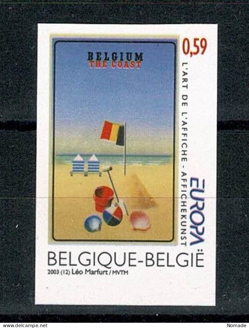 Belgique NON DENTELE COB 3179 ND Europa Rare 1000 Ex. Cote 50 € - 2001-…