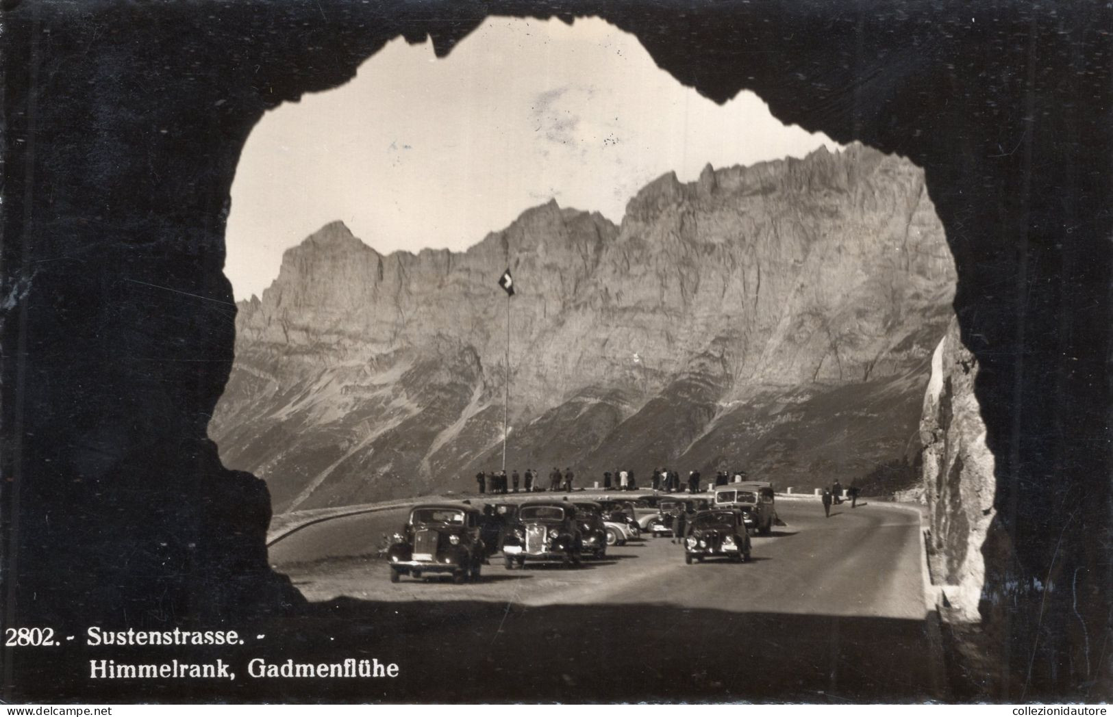 SUSTENSTRASSE -HIMMELRANK - GADMENFLÜHE - CARTOLINA FOTOGRAFICA FP SPEDITA NEL 1947 - Gadmen 