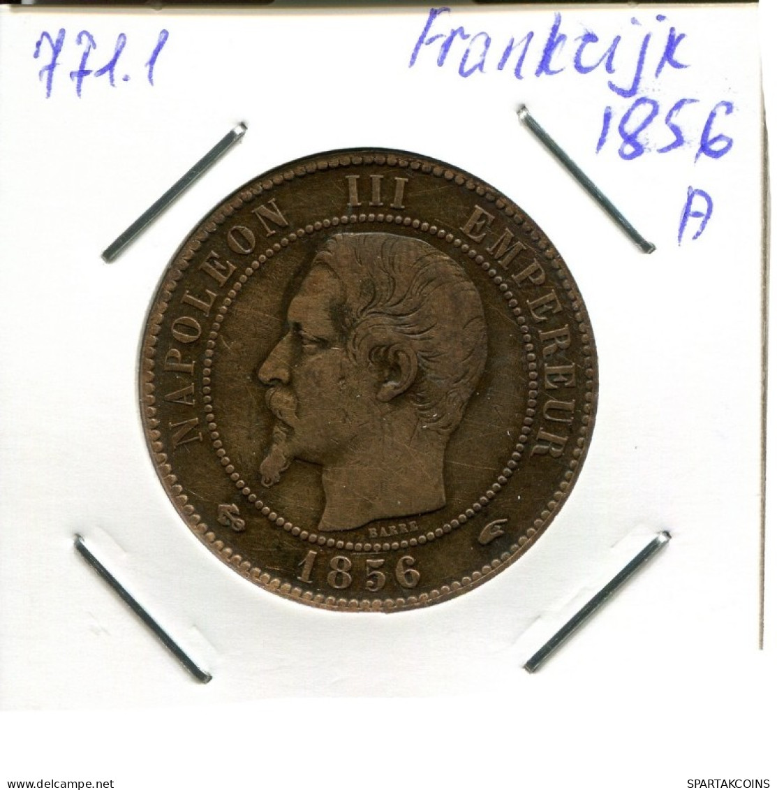 10 CENTIMES 1856 A FRANCE Napoleon III Pièce Française #AN056.F.A - 10 Centimes