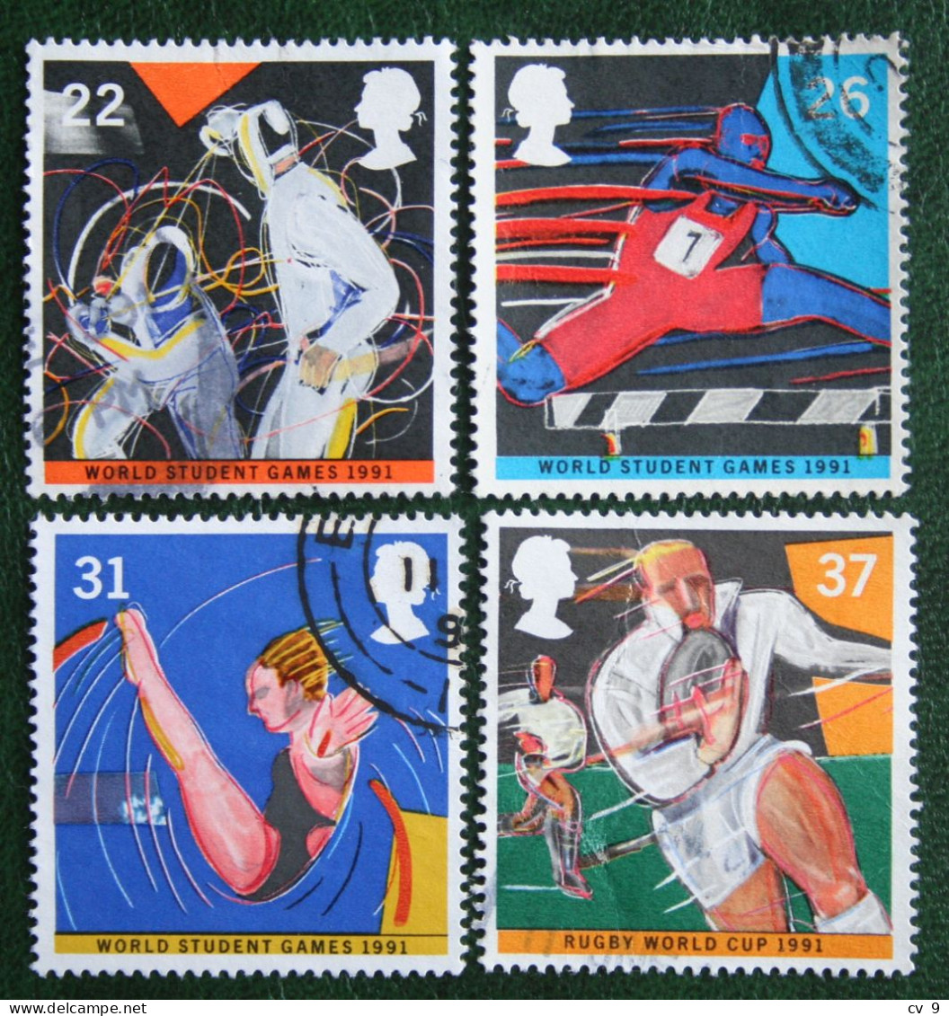 WORLD STUDENT GAMES Sport (Mi 1341-1344) 1991 Used Gebruikt Oblitere ENGLAND GRANDE-BRETAGNE GB GREAT BRITAIN - Used Stamps