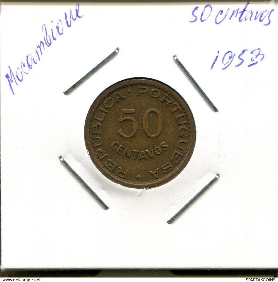 50 CENTAVOS 1953 MOSAMBIK MOZAMBIQUE Münze #AN692.D.A - Mozambico