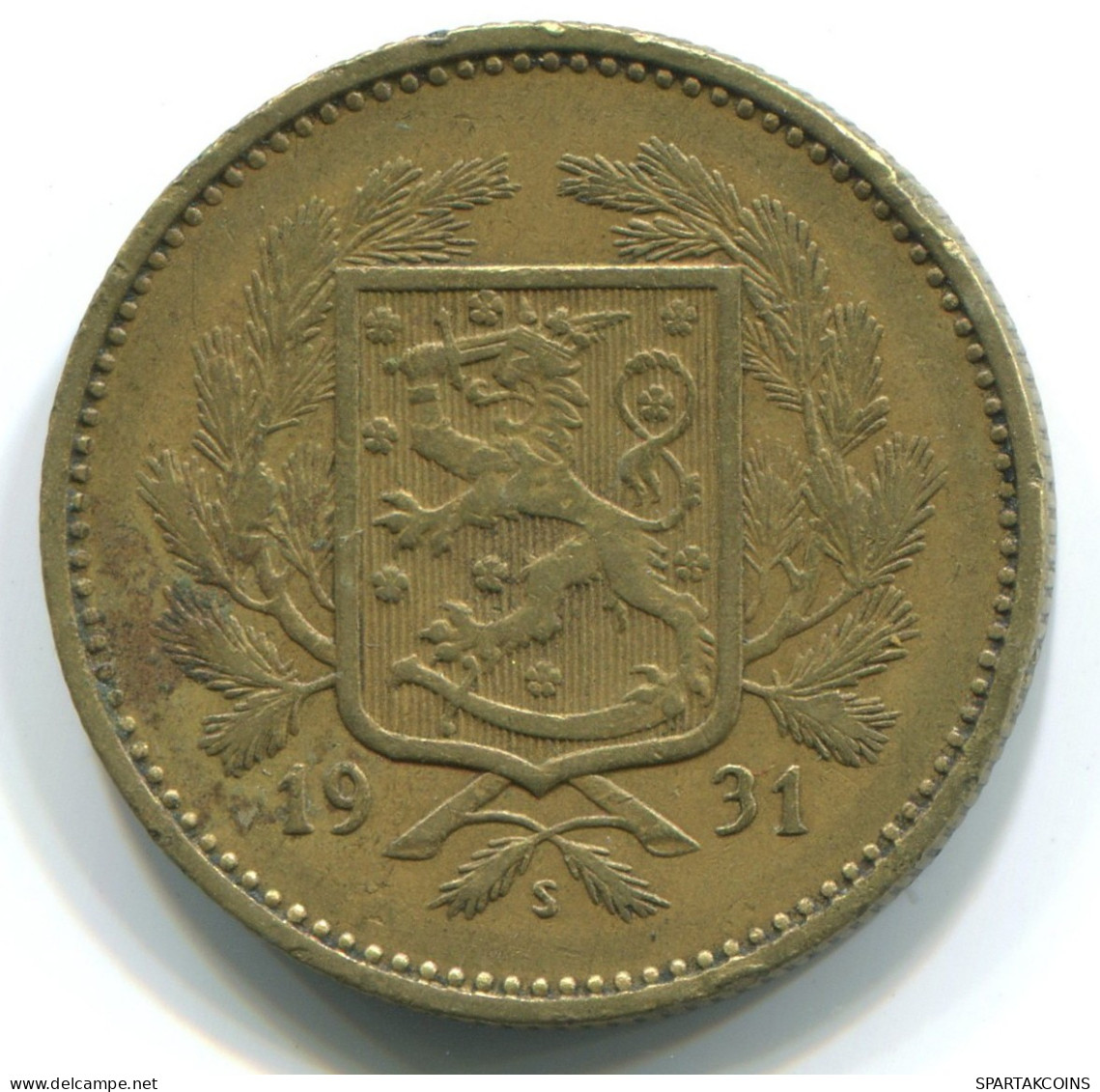 5 MARKKAA 1931 FINLANDIA FINLAND Moneda #WW1114.E.A - Finland