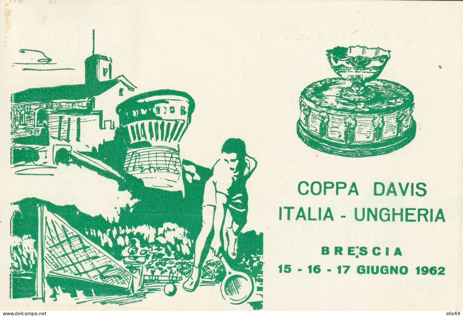 Tematica Tennis - Brescia 1962 - Coppa Davis  Italia - Ungheria - - Tenis