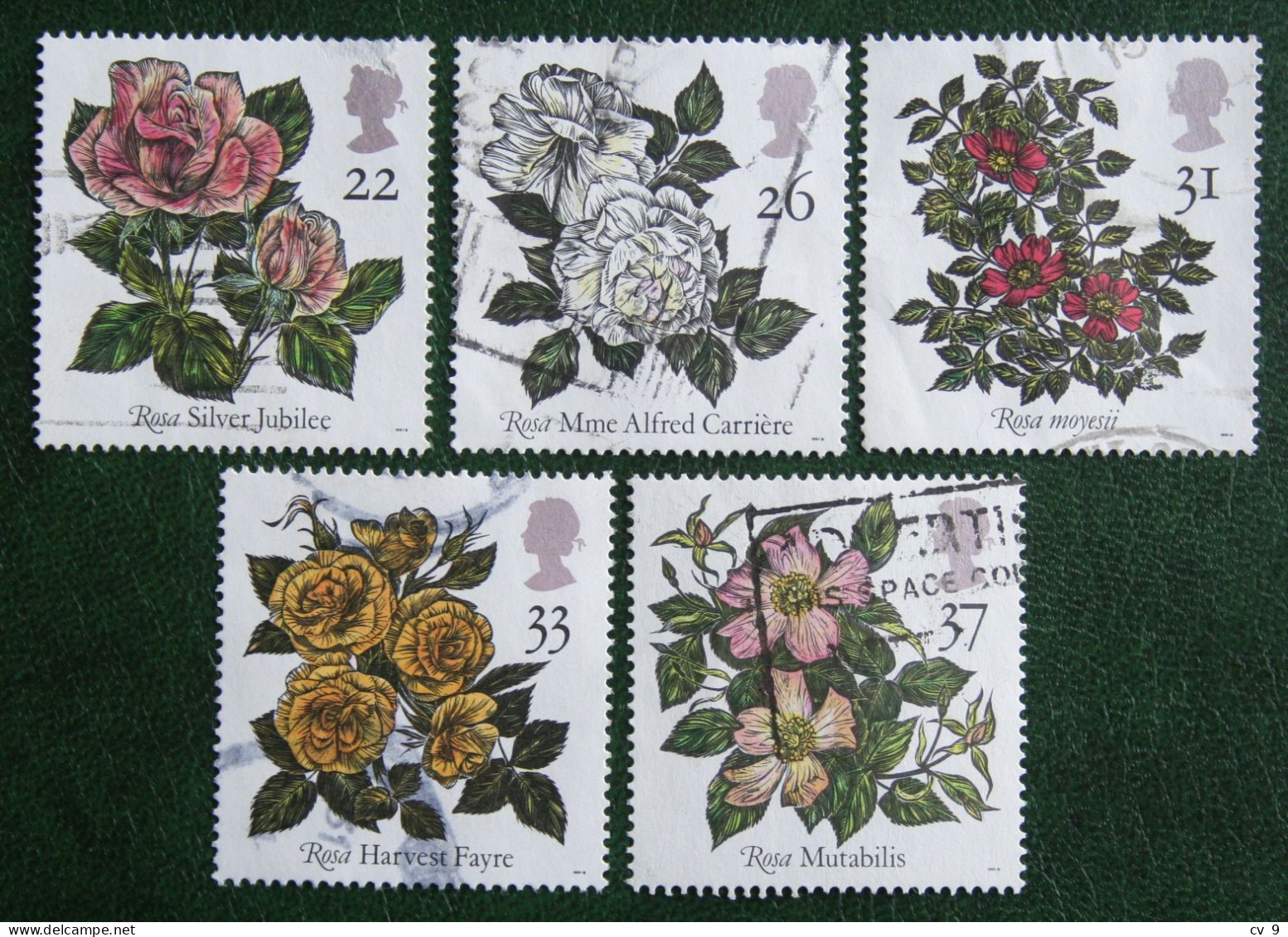 Roses Rose Flower Fleur (Mi 1345-1349) 1991 Used Gebruikt Oblitere ENGLAND GRANDE-BRETAGNE GB GREAT BRITAIN - Used Stamps