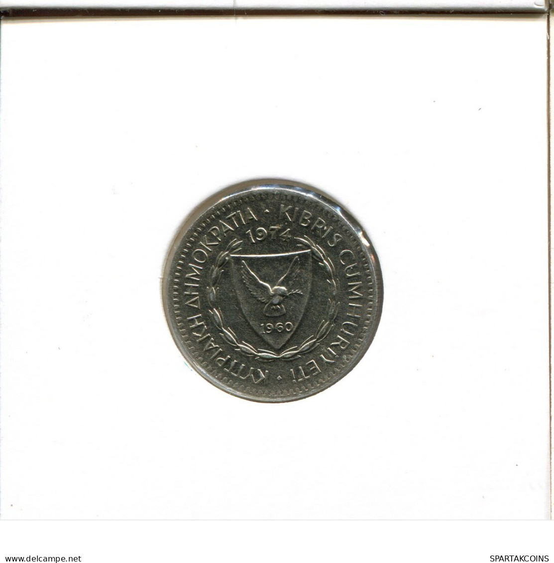 25 MILS 1974 CHIPRE CYPRUS Moneda #AZ870.E.A - Chipre