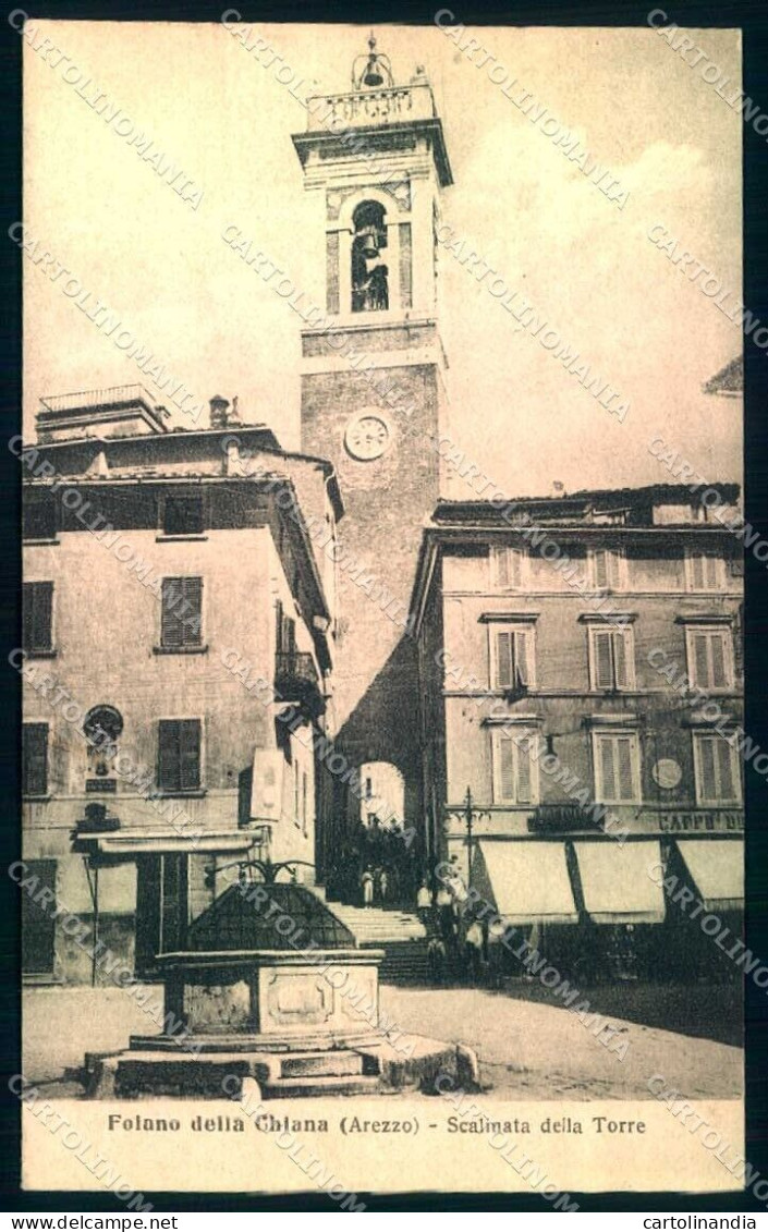 Arezzo Foiano Della Chiana Scalinata Della Torre Cartolina JK0519 - Arezzo