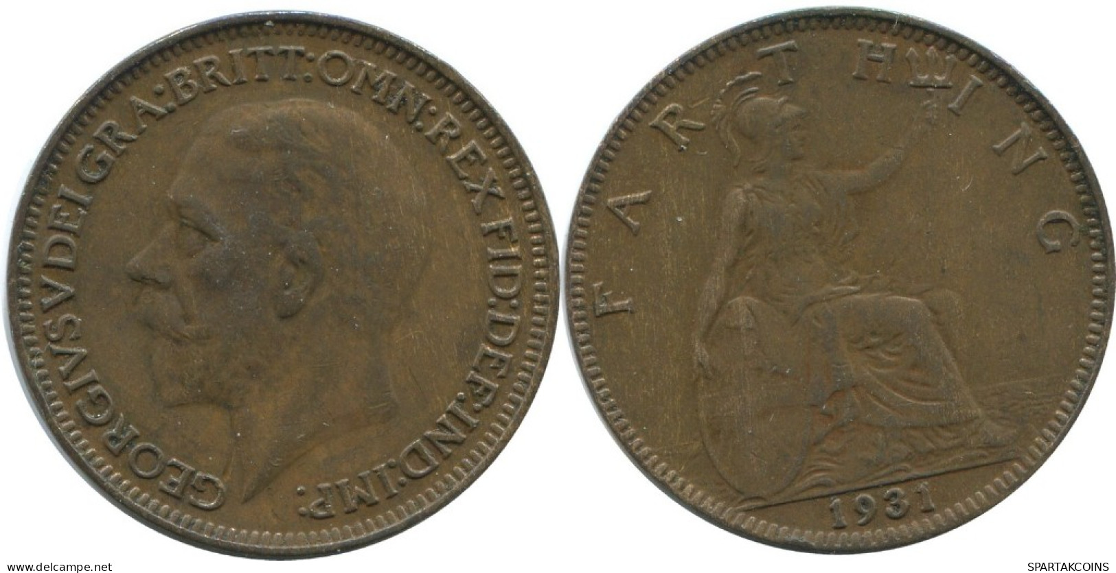 FARTHING 1931 UK GBAN BRETAÑA GREAT BRITAIN Moneda #AG785.1.E.A - B. 1 Farthing