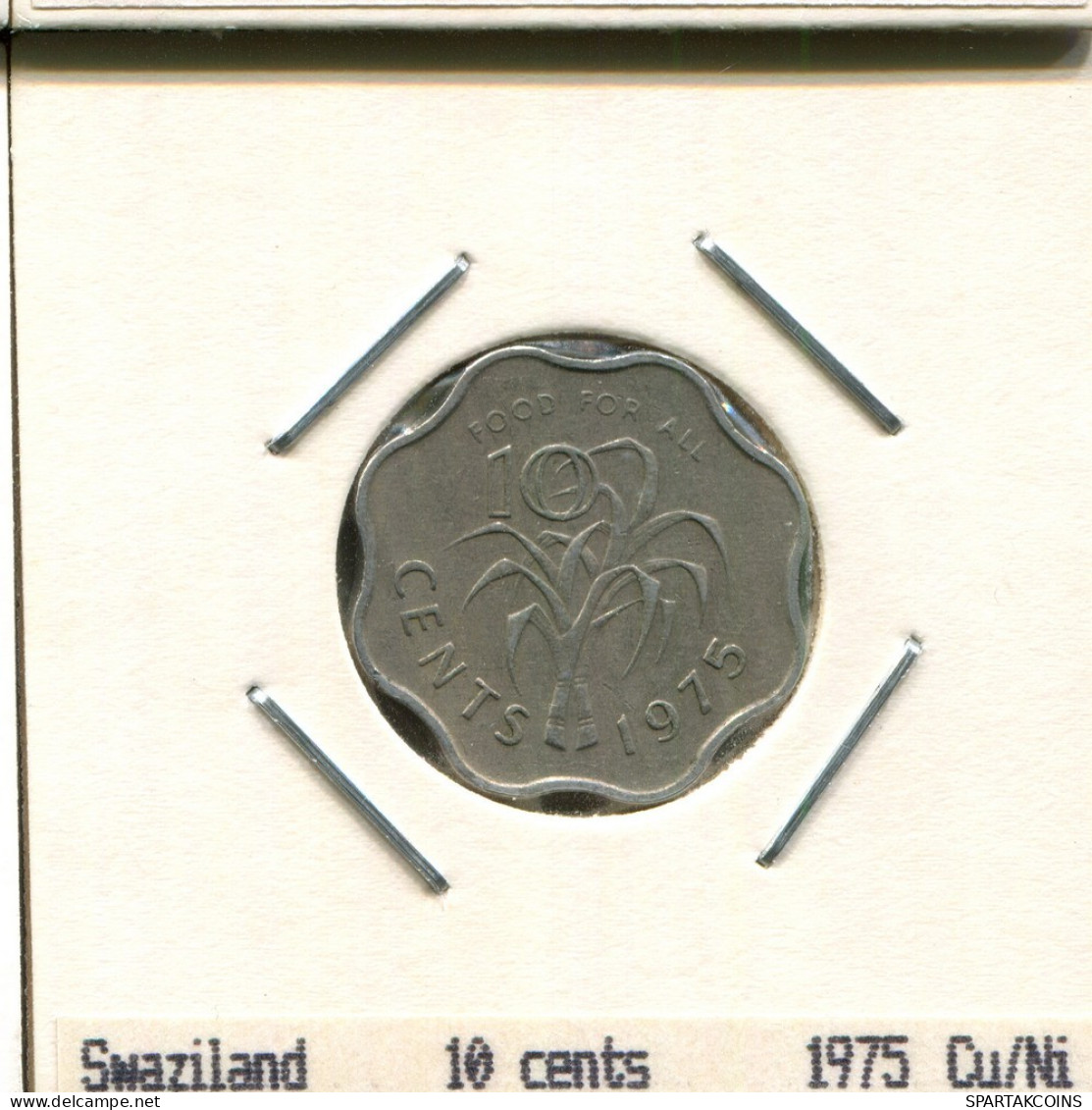 10 CENTS 1975 SWASILAND SWAZILAND Münze #AS312.D.A - Swaziland