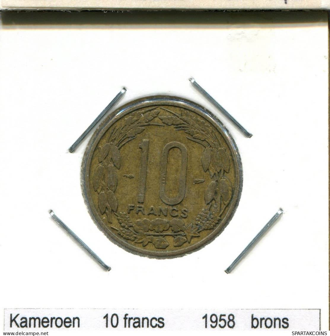10 FRANCS 1958 CAMEROUN CAMEROON Pièce #AS324.F.A - Camerún
