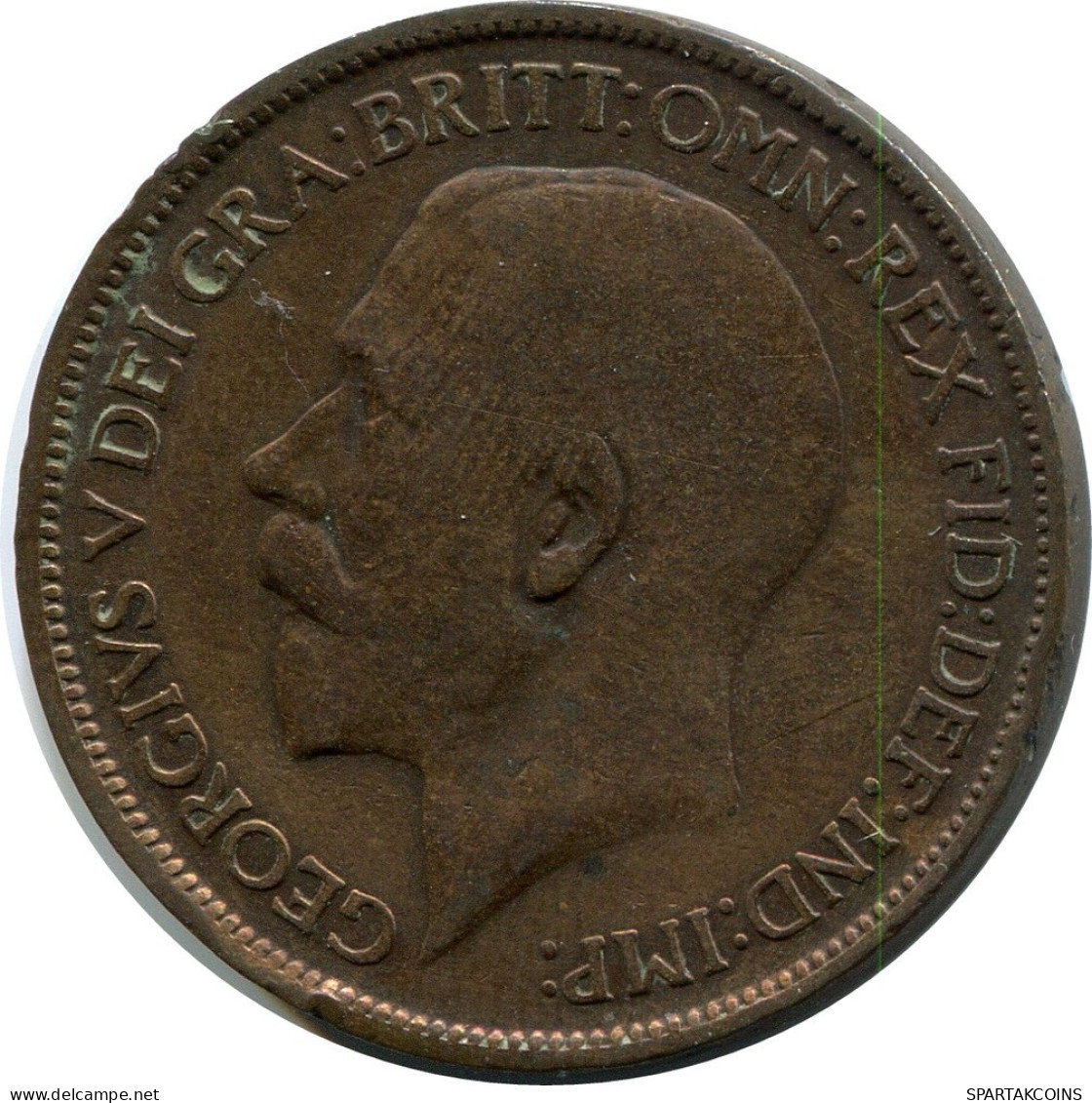 HALF PENNY 1917 UK GREAT BRITAIN Coin #BA962.U.A - C. 1/2 Penny