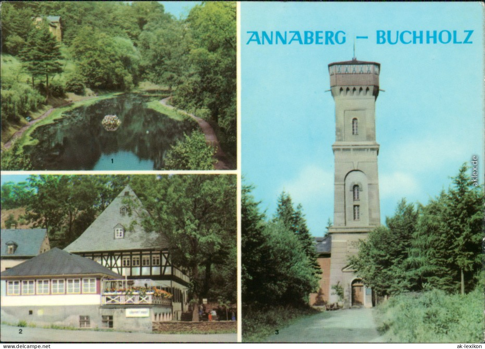 Annaberg-Buchholz Waldschlösschenpark, HOG "Frohnauer Hammer", Pöhlberg 1967 - Annaberg-Buchholz