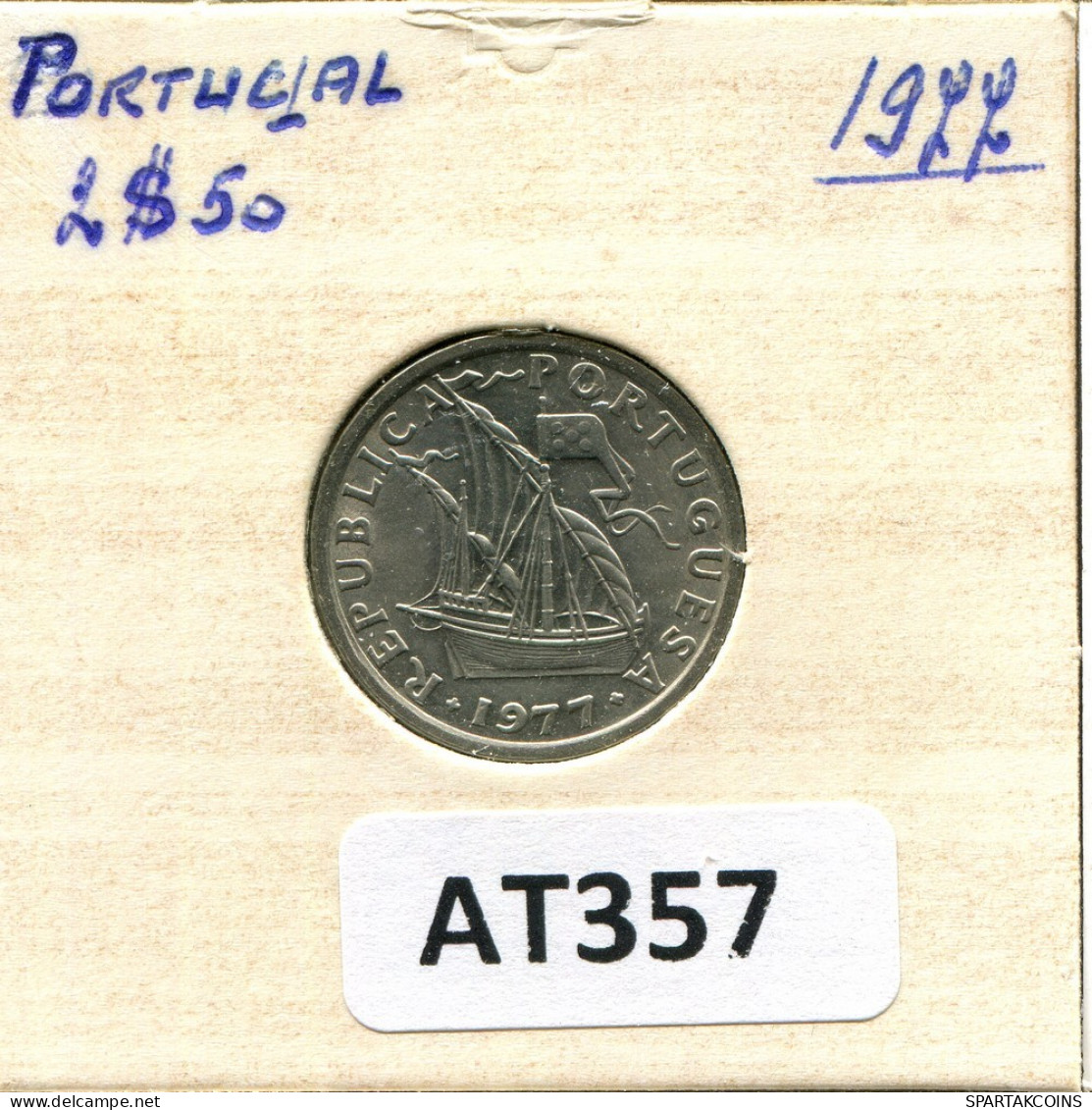 2$50 ESCUDOS 1977 PORTUGAL Pièce #AT357.F.A - Portogallo