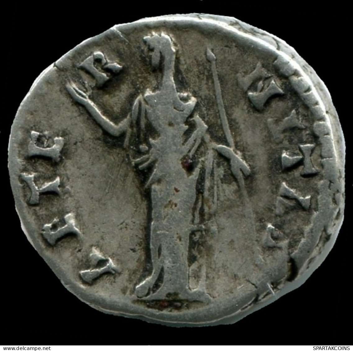 FAUSTINA SENIOR AR DENARIUS AD 138 AETERNITAS - JUNO STANDING #ANC12312.78.E.A - Die Antoninische Dynastie (96 / 192)
