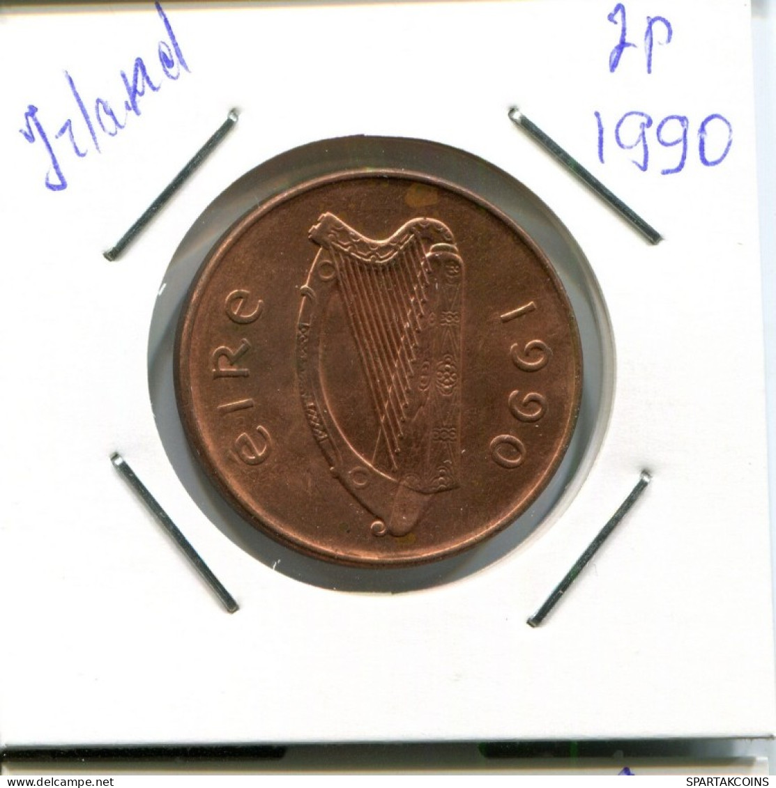 2 PENCE 1990 IRLAND IRELAND Münze #AN625.D.A - Irland