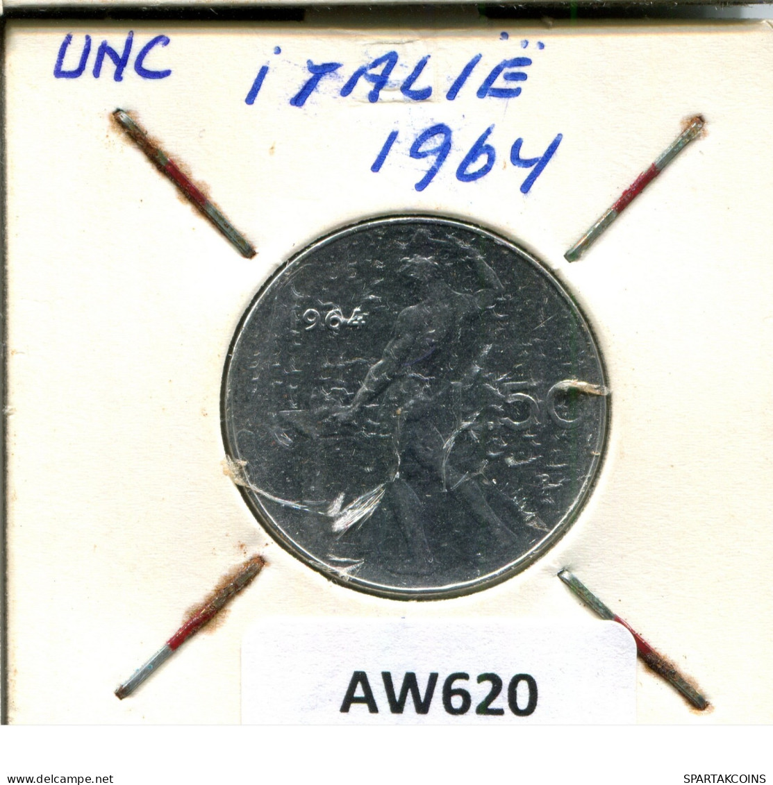50 LIRE 1964 ITALIE ITALY Pièce #AW620.F.A - 50 Liras