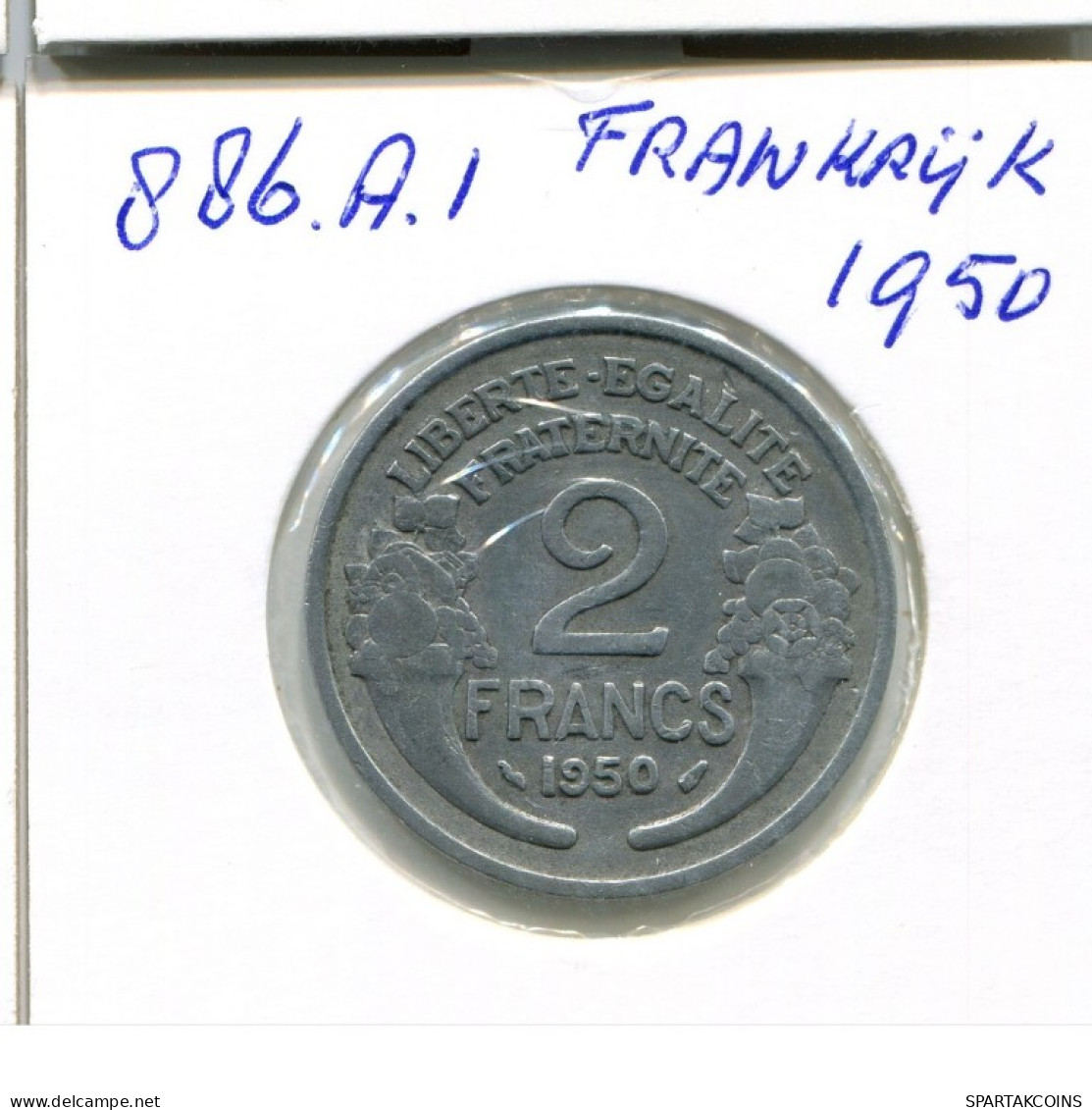 2 FRANCS 1950 FRANCE Pièce Française #AN360.F.A - 2 Francs
