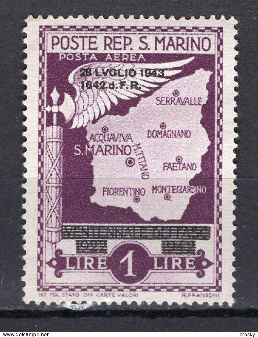 Y9054 - SAN MARINO Aerea Ss N°37 SAINT-MARIN Aerienne Yv N°29 ** - Poste Aérienne