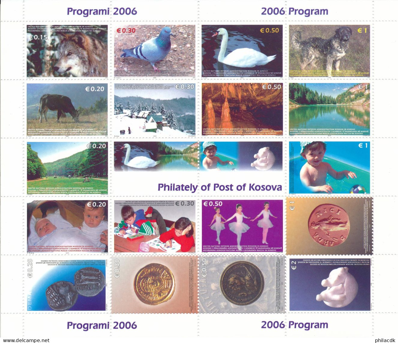 NATIONS UNIES - BLOC FEUILLET NEUF** SANS CHARNIERE PROGRAM 2006 PHILATELY OF KOSOVA - Hojas Y Bloques