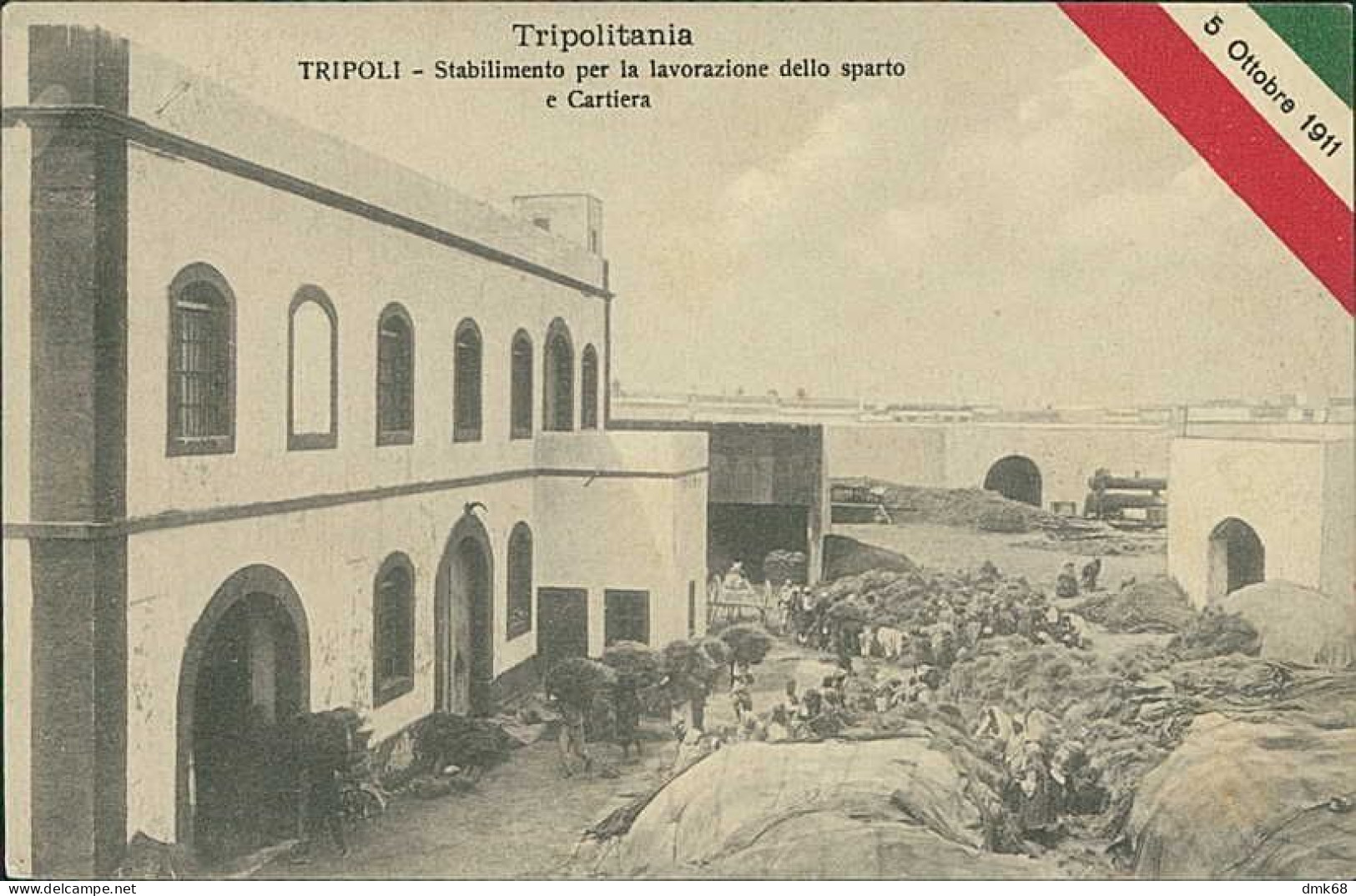 LIBIA / LIBYA - TRIPOLI - STABILIMENTO PER LA LAVORAZIONE DELLO SPARTO E CARTIERA - ED. FUMAGALLI - 1910s (12463) - Libye